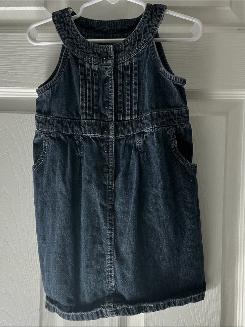 Old Navy Dark Blue Denim Overall Dress
